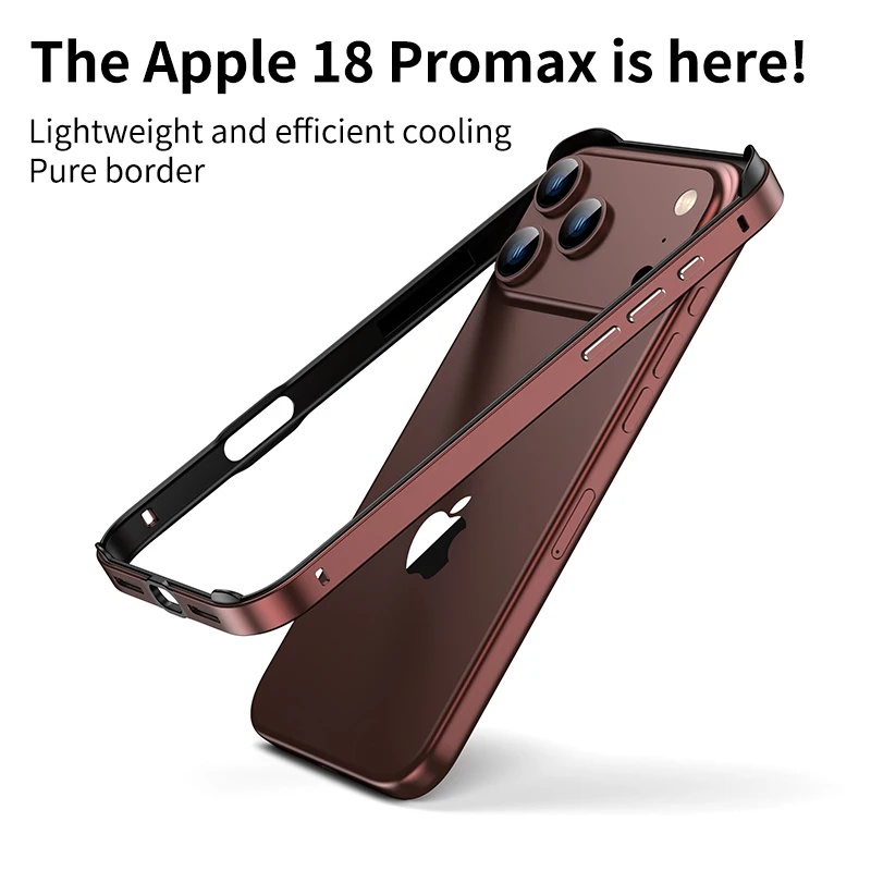 Metal Bumper Aluminum Frame Case - Hybrid Silicone Frame Aluminum Metal Case